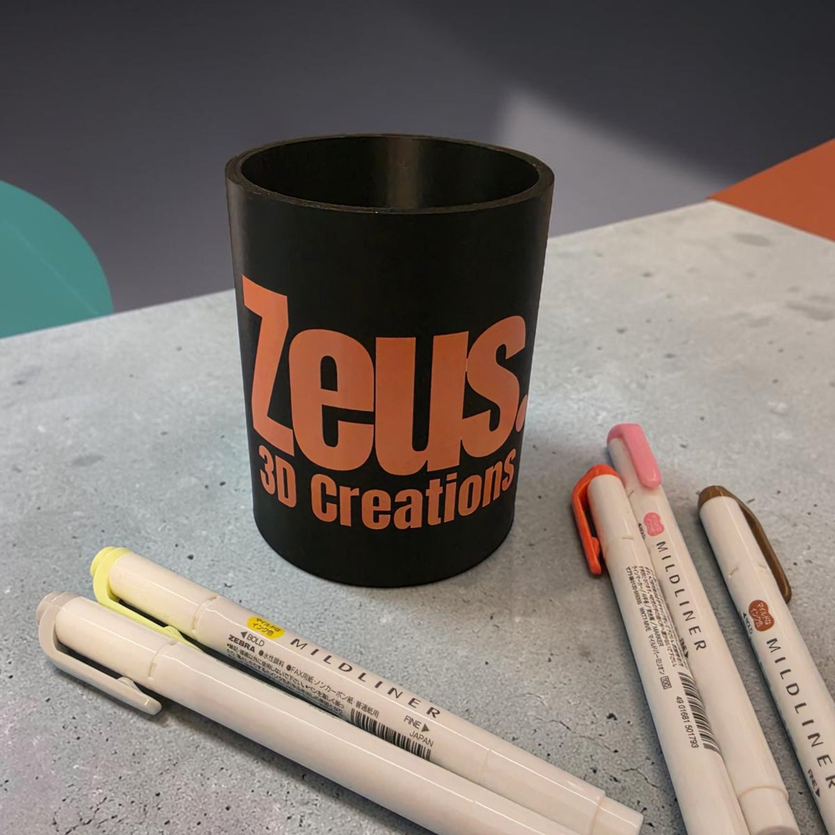Custom logo pen pot