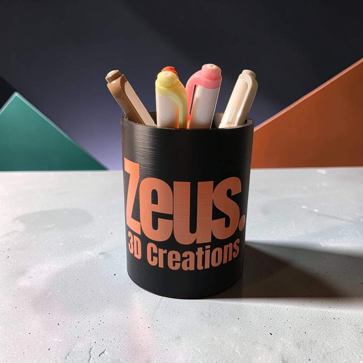 Custom logo pen pot