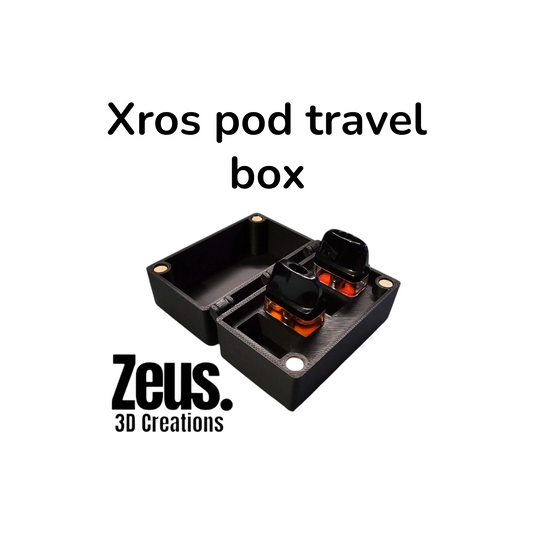Xros pod box, pod storage box, travel case, Custom Logo on the lid